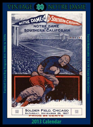 Notre Dame Fighting Irish 2013 Vintage Football Calendar