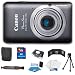 Canon PowerShot ELPH 100 HS 12 MP CMOS Digital Camera with 4X Optical Zoom (Grey) + 8GB Deluxe Accessory Kit