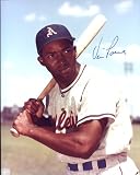 Vic Power (Pellot) D.2005 Autographed /Original Signed 8x10 Glossy Photo Showing Him with the Athletics - His First Team in the 1950s - Power Was One of the Early Players from Puerto Rico to Play in the Major Leagues