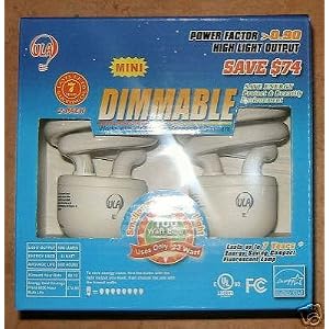 12 Pack DIMMABLE Compact Fluorescent Light CFL Bulbs! 23w = 100w ULAmerica Model: SDS23-2P... by U LIGHTING AMERICA