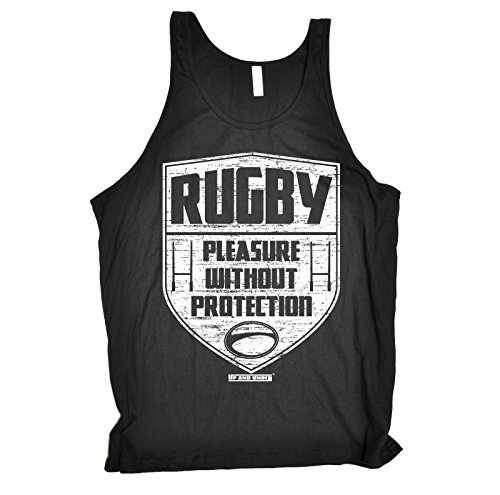 123t Slogans Unisex Men's Women's RUGBY PLEASURE WITHOUT PROTECTION - TANK VEST TOP