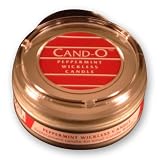 Candle Breeze Small Cand-o Peppermint Scented / Fragrance Wickless, Flameless, Lead free Candle with Lid ~ Candle Breeze