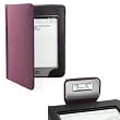 ForeFront Cases� KINDLE TOUCH Lederh�lle - Synthetik - mit wiederaufladbarer LED Leseleuchte - f�r den neuen Amazon Kindle Touch + Wi-Fi Generation 2012 - Schwarz/Violett