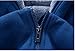 Hanxue Men's Winter Warm Full Zip Eco Sherpa Fleece Hoodie Jackets Blue L