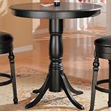 BAR TABLE,BLACK/F 42'DIAX42-1/4'H