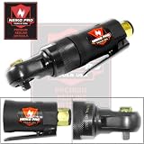 Professional Grade Palm-Sized 1/4 Air Ratchet - 350 RPM - Just 5 Long!