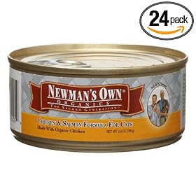 Newman's Own®Organics Chicken & Salmon Formula For Cats, 5.5-Ounce Tins (Pack of 24)