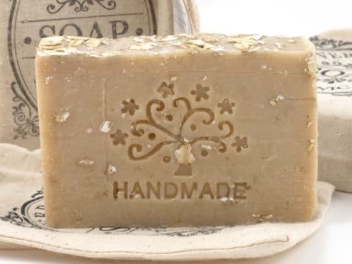 Handmade Organic Goat Milk Oil and Herb Soap Oatmeal Honey 3 bars 4 oz each