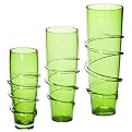 Spiral Glass Vase Collection - Green