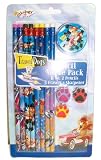 Inkology Travel Dogs Pencil Value Pack, Each Set Contains 8 Pencils, 3 Erasers, 1 Pencil Sharpener (659-6)