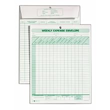 TOPS 1242 Weekly Expense Envelope, 8-1/2 X 11, 20 Envelopes Per Pack