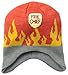 Kidorable Red Fireman Soft Acrylic Knit Hat for Boys w/Fun Flames, Fire Chief Badge