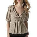 A.B.S by Allen Schwartz V-Neck Bubble Hem Top
