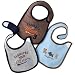 Carter's Fall 3 Pack Teething Bibs (Navy/Grey/Brown)