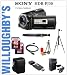 Sony HDR-PJ30 High Definition Handycam Camcorder + Two LEXSpeed 8GB SDHC Class 10 Memory Cards + Sunpak Heavy Duty Mon-Tripod + Targus Bijou Grande Stylish Camera Case Plus Bonus Sunpak Solar Flashlight & Charger & Much More! Willoughby's Est. 1898 Bundle
