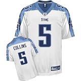Reebok Tennessee Titans Kerry Collins Replica White Jersey Small