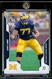 2008 Upper Deck Draft Edition # 45 Jake Long (RC) - Michigan - Rookie Football Card in Protective Screw Down Display Case