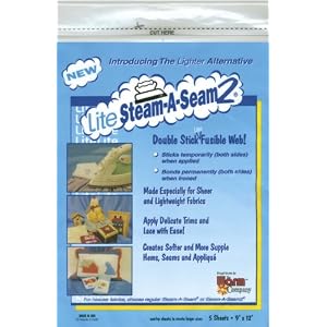 Warm-Company-Steam-A-Seam-Lite-Steam-A-Seam-2-Double-Stick-Fusible-Web-9-X12-Sheets-5-Pkg
