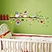 Christmas Monkey and Owls - Christmas Owl Wall Decal Nursery Wall Decal