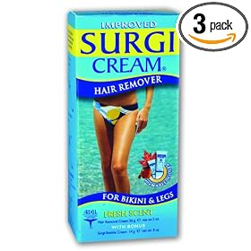 Surgi-cream Hair Remover For Bikini & Legs, 2-Ounce Bottles (Pack of 3)