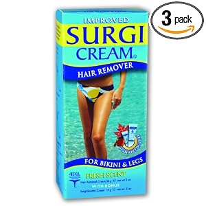 Surgi-cream Hair Remover For Bikini & Legs, 2-Ounce Bottles (Pack of 3)
