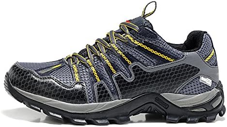 Unisex Outdoor Hiking Shoes Breathable Mesh Mountain Trailing Walking Sneakers Grey