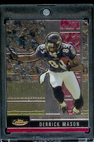 2008 Topps Finest Football Card - Derrick Mason / Baltimore Ravens / NFL Trading Card in Protective Display Case!