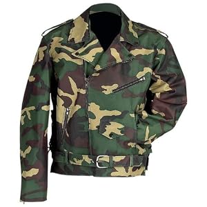 Fashionable Stylish Camouflage Motorcycle Jacket (Large) CAMO MOTOTCYCLE JACKET-SZ L by user5667