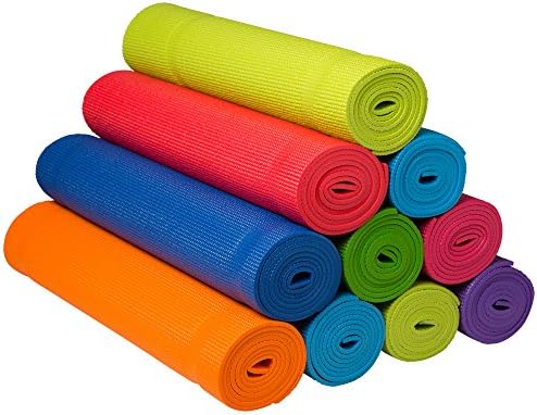 Yoga Mats Extra Thick 1/4 Inch, Extra Long 72 Inches, Non Toxic, SGS Certified, Comes with a Carrying Strap.