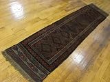 1'10 x 8'6 Red Hand Knotted Wool Sumak Runner Rug