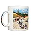 chaleur Claude Monet - The Beach at Saint-Adresse - 14oz Coffee Mug