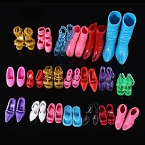 12 Paia Scarpe Accessori per Bambole Barbie Vari Colori