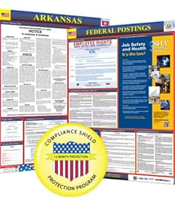 Amazon.com : Osha4less Arkansas State and Federal Labor Law Poster (AR ...