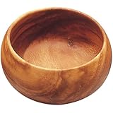 Pacific Merchants Acaciaware 6- by 3-Inch Acacia Wood Round Calabash Serving / Salad Bowl
