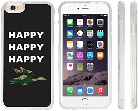 Rikki KnightTM Happy Happy Happy Combat green Duck Design iPhone 6 Case Cover (Clear Rubber with front bumper protection) for Apple iPhone 6