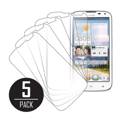 Huawei Ascend Screen Protector Cover, MPERO Collection 5 Pack of Clear Screen Protectors for Huawei Ascend G610