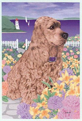 Cocker Spaniel House Flag by GR8 Dogs (Multi, 25" x 38" )