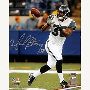 Mack Strong White Jersey Catch Vertical 8x10