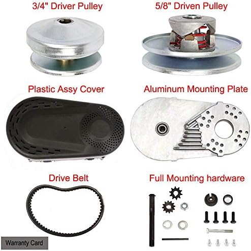 SMTHouse Torque Converter Go Kart Clutch Torque Converter Clutch Kit CVT 0.75 Inch Tav2 218353A Manco 10T 40 41 and 12T 35 Chain Replacement (3/4'' 40/41 10T and 35 12T)