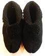 Handmade Pure Alpaca Natural Fiber Slippers - Classic Black (Large Size) Handmade Pure Alpaca Natural Fiber Slippers - Classic Black (Large Size)