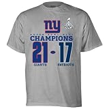 NFL Reebok New York Giants Super Bowl XLVI Champions Check The Board Score T-Shirt - Gray