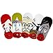 kilofly Thick Lips Pirate Low Cut Cotton Socks Set of 5 Pairs, with Voodoo Doll