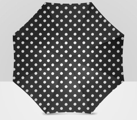 New Arrival ! Black & White Polka Dot Folding Rain Umbrella/Parasol/Sun Umbrella