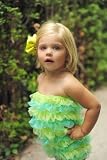 Baby Toddler Girl Ruffle Romper (1-2 years, blue green)