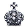 Black Celtic Cross Crested Crown Brooches And Pins