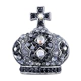 Pugster Black Celtic Cross Crested Crown Brooches And Pins
