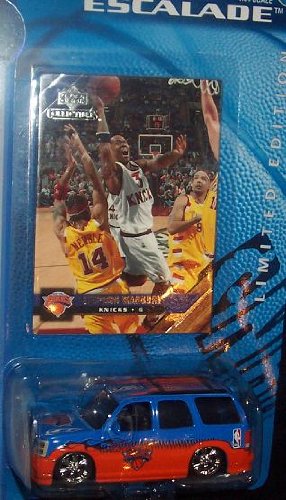 New York Knicks NBA Diecast Cadillac Escalade with Stephon Marbury Upper Deck Trading Card Collectible Car