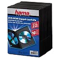 Hama DVD-Doppel-Leerhülle mit Folie, 10er-Pack, Schwarz
