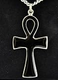 Black Ankh Gothic Cross Necklace Egyptian Life Death