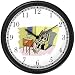 Skeleton Watching Television (tv) Wall Clock By Watchbuddy Timepieces (slate Blue Frame)